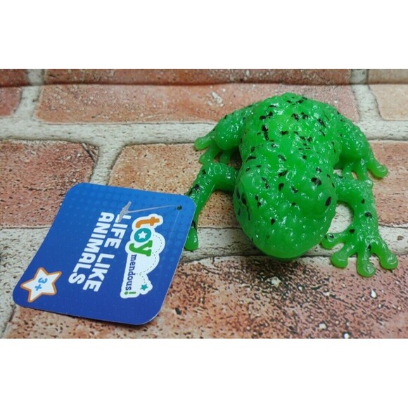 Spotted Frog Toad Life-Like Realistic Squishy Stretchable Figure Toy Squeezable - Picture 6 of 16